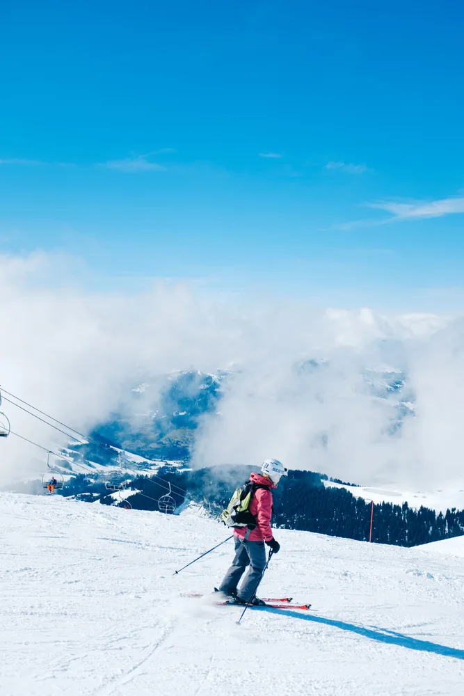 Skier in the Himalayas
